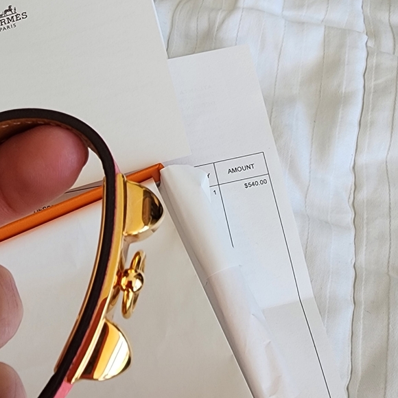 Hermès Rivale Double Tour Bracelet Swift Rose Azalee T2 - Picture 8 of 15